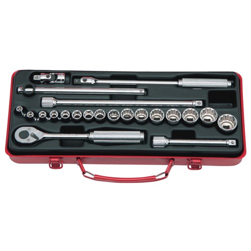 SOCKET SET 3/8DR-6PT&12PT 6-22MM (22PCS)