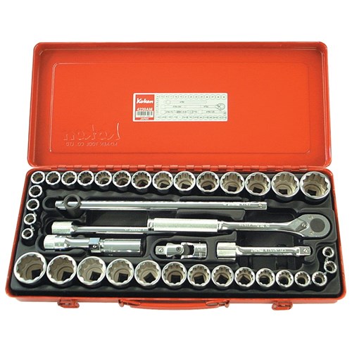 SOCKET SET 1/2DR 12PT AF/MET (40PCS)