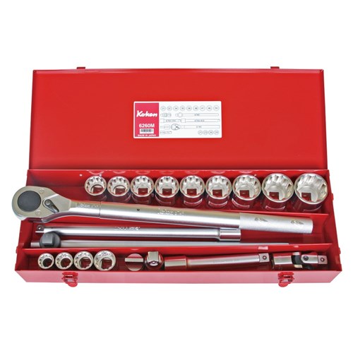 SOCKET SET 3/4DR 12PT 15/16-2 AF (25PC)