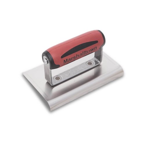 MT138SSD - Marshalltown SS Curved End Edger, 152mm X 102mm with DuraSoft Handle