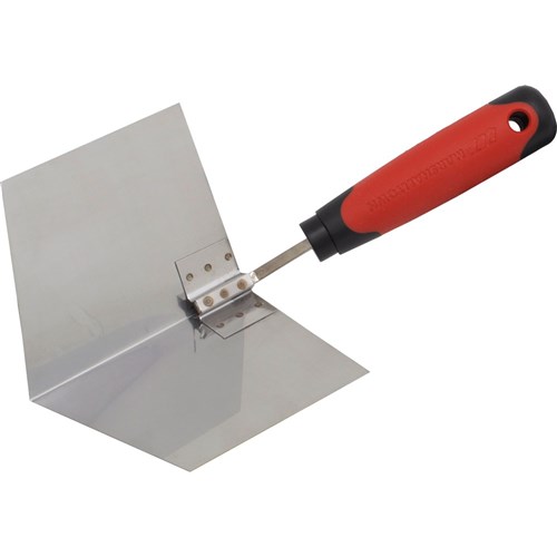 MTCT911 - QLT Inside Corner Plaster Trowel 102 x 127mm Stainless Steel with Soft Grip Handle