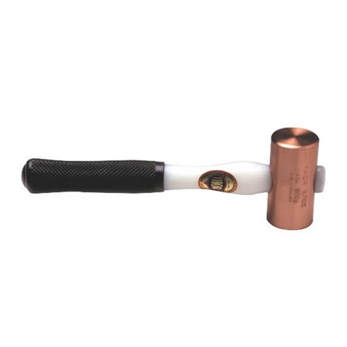 955G (2LB) SOLID COPPER MALLET 38MM FACE PLSTC HNDL TH704