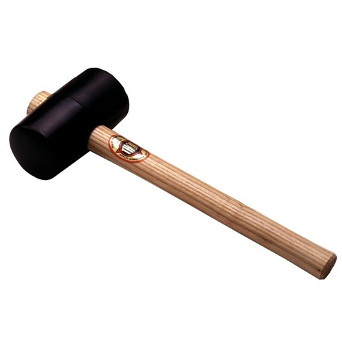 1200G BLACK RUBBER MALLET (2-3/4LB) 90MM HEAD WOOD HNDL TH957