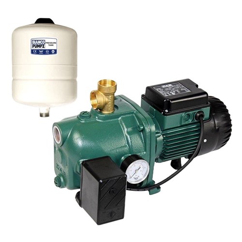 DAB-82MP-8V - Surface Mounted Jet Pump with Pressure Switch 60 L/min 47m 0.60Kw 240V + 8L Tank