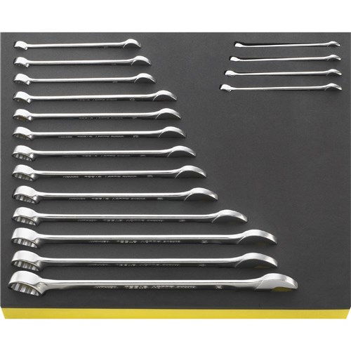 17PC METRIC COMBO SPANNER SET (6MM - 24MM) IN TCS INLAY #13 SW13/17 TCS - 96830164