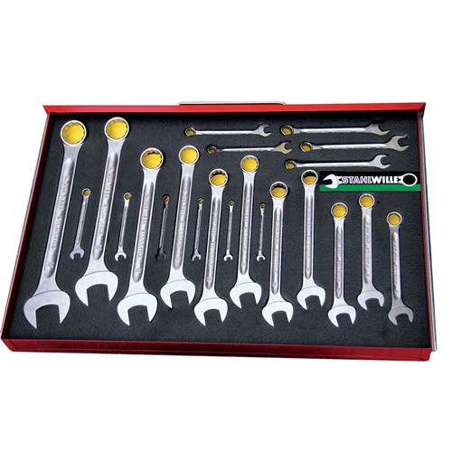 22PC METRIC COMBO SPANNER SET (6MM - 32MM) IN TCS INLAY  #13 SW13/22 TCS