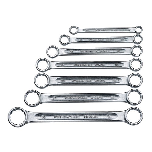 7PC DBL END RING SPANNER SET 8MM X 9MM - 20MM X 22MM SW21/7 - 96410503