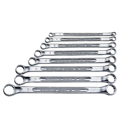 8PC DBL END RING SPANNER SET 6MM X 7MM - 20MM X 22MM SW23/8 - 96410704
