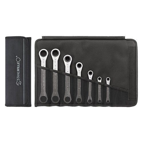 Stahlwille SW25/7 PC - 96411301 7 Piece Double-ended Ratchet Ring Spanner Set