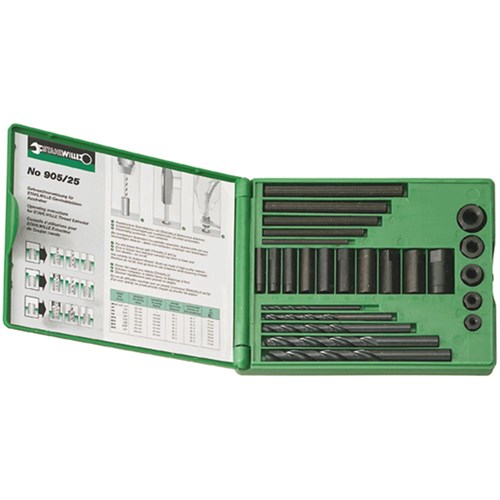 25PC STUD REMOVER SET (M5-M16, 3/16 - 5/8