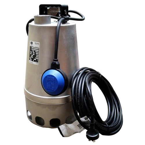 ZEN-DGSTEEL55MA - PUMP SUBMERSIBLE SLIGHTLY DIRTY WATER 330L/M 8.1M 0.55KW 240V