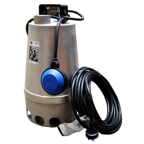 ZEN-DGSTEEL75MA - PUMP SUBMERSIBLE SLIGHTLY DIRTY WATER 360L/M 10M 0.75KW 240V