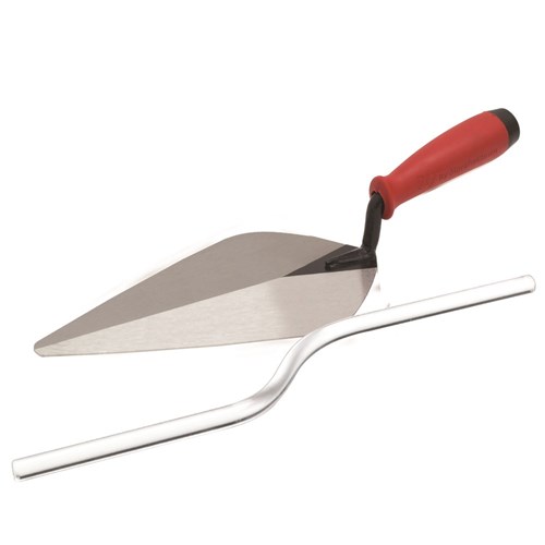 Marshalltown Brickie Bundle, Wide London Style Brick Trowel with DuraSoft Handle & Acrylc Brick Join