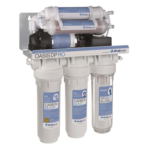 Oasis DP Underbench Reverse Osmosis RO with Booster Pump  includes 16L Pressure Tank 189LPD