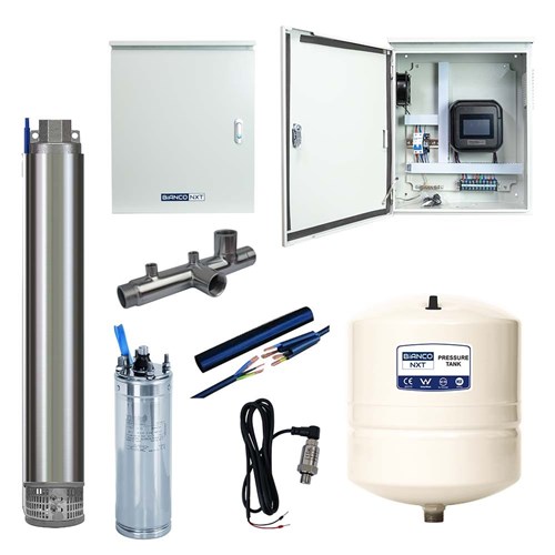 BIA-DRIVEPRO-S4-4/19M - Borehole VFD Kit 90L/Min 116m 1500W 240V
