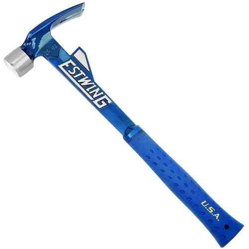 EWE6-24T- Estwing Hammertooth 24oz Smooth Face Hammer - Blue Shock Reduction Grip