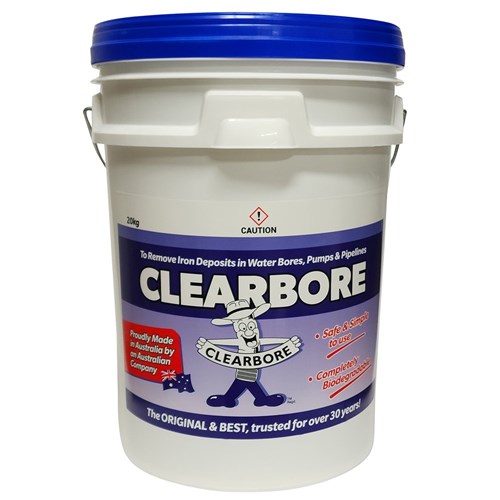 CLEARBORE - 20kg - Water Bore & Pump Cleaner