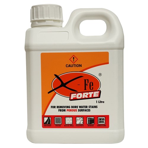 X-FE FORTE - 1 Litre - Rust, Water Bore stain & Timber Cleaning Solution