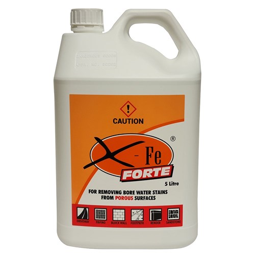 X-FE FORTE - 5 Litre - Rust, Water Bore stain & Timber Cleaning Solution