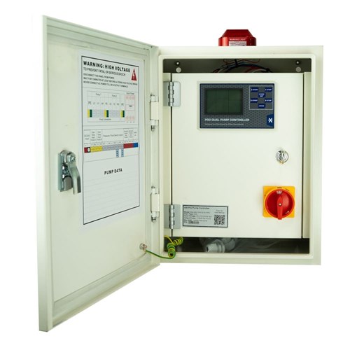 BIA-NXT-DPC3-75-PRO - Dual Pump Control Panel 415V 5.5 - 7.5kW - Dual Door Inc Ext Isolator