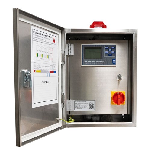 BIA-NXT-DPC1-22-PRO-SS - Dual Pump Control Panel 240V 0.37 - 2.2kW - Dual Door Inc Ext Isolator