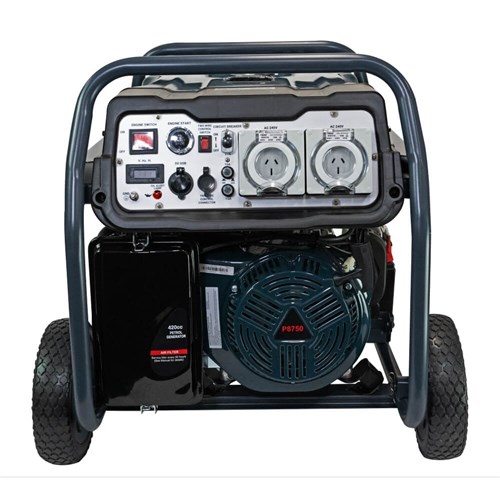 WC-P8750 Welling & Crossley 8.75 kVA (7,000W) Open Frame AVR Petrol Generator with E-Start
