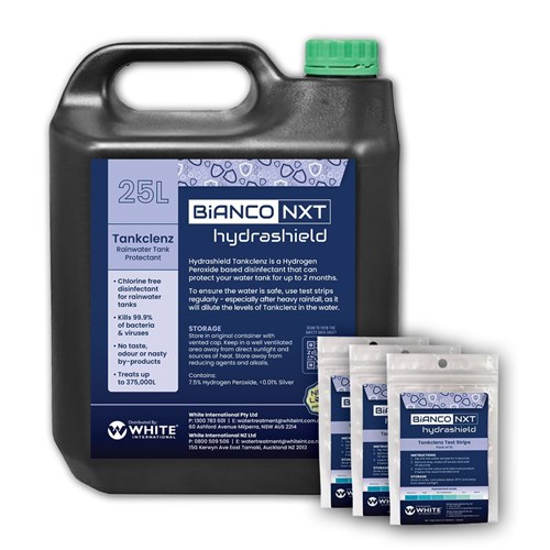 HydraShield Rainwater Tank Purifier - 25L + 3x HydraShield Rainwater Tank Test Strips - 10 Pack