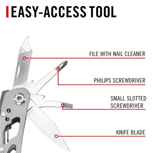 Coast CT211 Stainless Steel Multi-Tool with 11-in-1 Implements