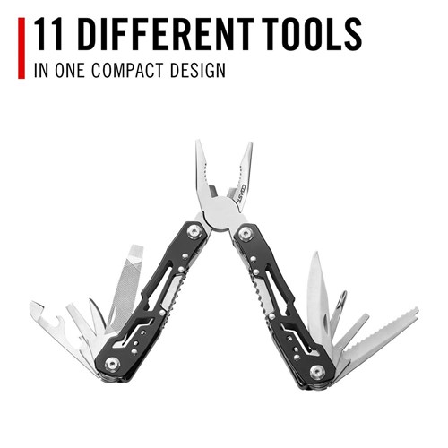 Coast CT220 Stainless Steel Multi-Tool with 11-in-1 Implements & Safety Lock Design
