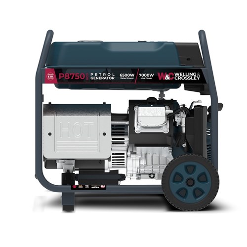 Welling & Crossley WC-P8750RCD 8.75kVA (7,000W) Open Frame AVR Petrol Generator with E-Start and RCD