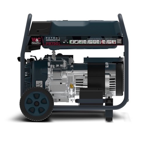 Welling & Crossley WC-P8750RCD 8.75kVA (7,000W) Open Frame AVR Petrol Generator with E-Start and RCD