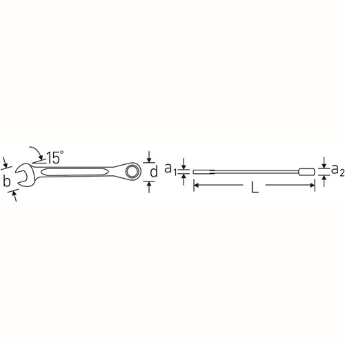 Stahlwille SW17F 22 - 4017222222mm Fixed Combination RatchetSpanner